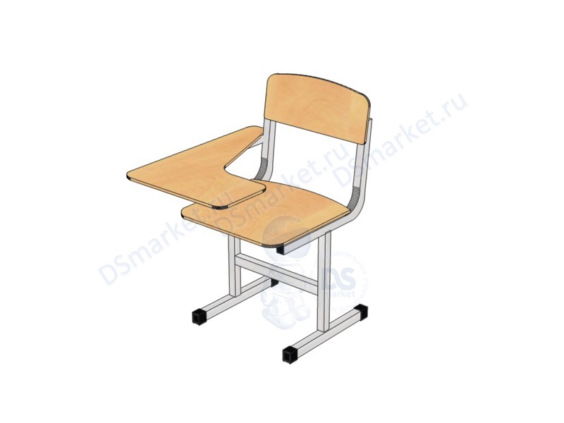 Ученический стул с пюпитром на металлическом каркасе - DSmarket